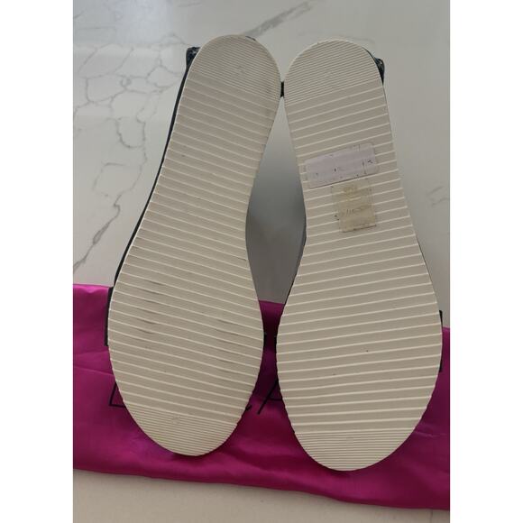 New Bocage Women's Black Flat Sandals Size 6.5 Leather Ankle Strap - Picture 7 of 7